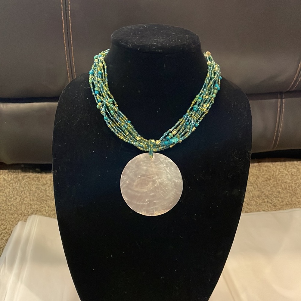 Mother-Of-Pearl Pendant Necklace